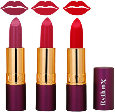 

Rythmx Rich creme Lipstick In Jasmeen,Mazanta,Ruby Woo Sahdes 563(Red)