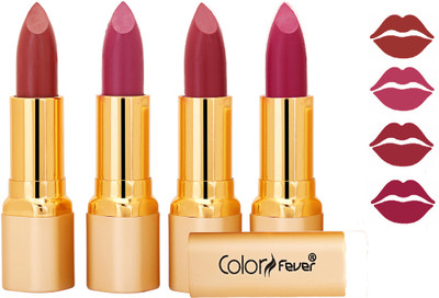 

Color Fever Exclusive Long Lasting Intense Wear Matte Lipstick (Multicolor) 30(Mauve, Plum, Mauve, Purple, 16.8 g)