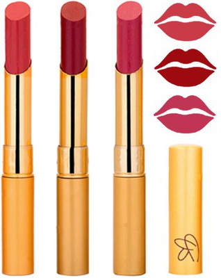 

Rythmx Mauve+Mahroon+Pink Sine Color Lipstick Combo 307(Multicolor,)