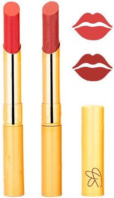 

Rythmx Reddish Orange+Brik Red Color Lipstick Combo 206(Multicolor,)