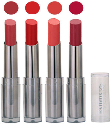 

Rythmx Lipstick in Burgundy,Red,Peach,Mazanta Pack of 4(Multicolor)