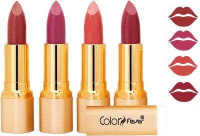 Flipkart - Color Fever Exclusive Long Lasting Intense Wear Matte Lipstick (Multicolor) 02(Mauve, Plum, Peach, 16.8 g)