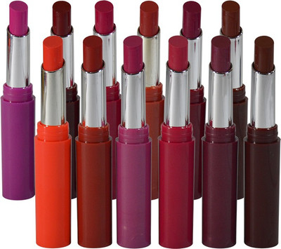

ADS Crystal Moisturising Lipstick Pack of 12(OSG-B, 4 g)