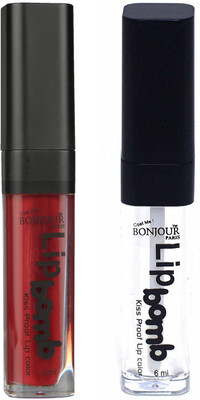 

Bonjour Paris Kiss Proof Pur Matte Lip Gloss(12 ml, Mauve 11, Top Coat 17)