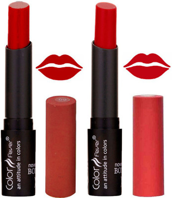 

Color Fever Red Creamy Matte Lipstick-09-18(Red, 7 g)