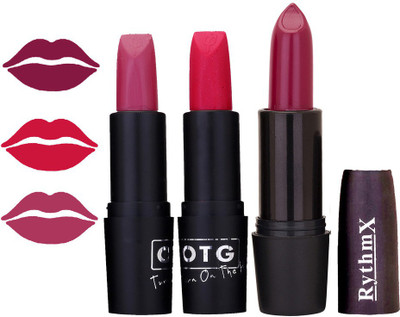 

Rythmx OTG Voilet Purple,Pink,Wine Colour Shades Lipstick 4(Multicolor,)