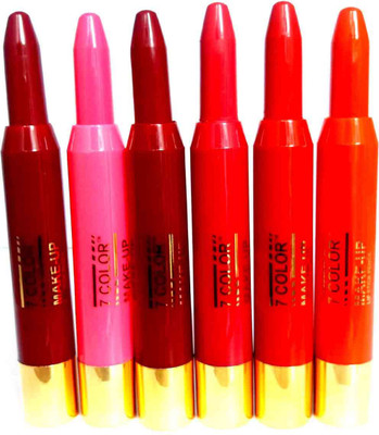 

7 Color Makeup Lipstick Combo MKUF-6(Multicolor, 4.1 g)