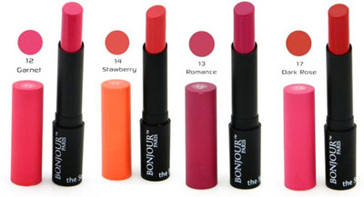 

Bonjour Paris Color Cap Creamy Matte Lipstick 2(Multicolor, 16 g)