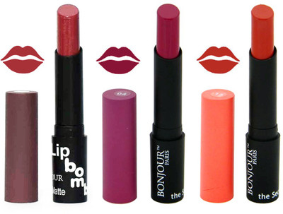 

Bonjour Paris Super Matte Lipstick Combo 111(Multicolor,, 10.5 g)