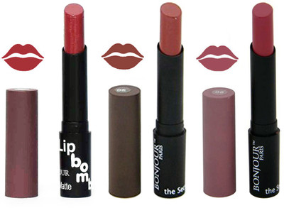

Bonjour Paris Super Matte Lipstick Combo 117(Multicolor,, 10.5 g)