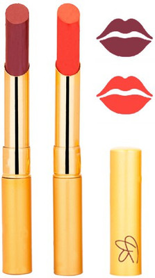 

Rythmx Brown+Orange Color Lipstick Combo 218(Multicolor,)