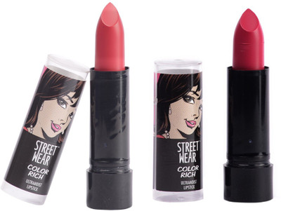 Street Wear Pink Persuasion & XoXo Setof2 Lipstic(Multicolor, 4 g)