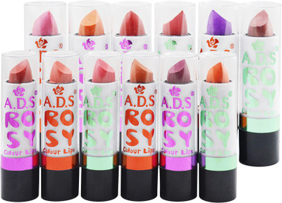 

ADS COLOR SPLASH LIPSTICK PACK OF 12PCS(PPTA-A1, 3.8 g)