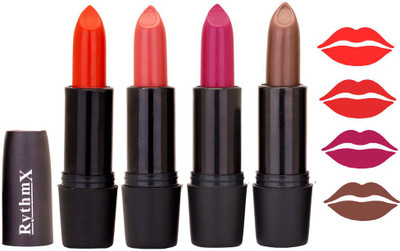 

Rythmx Spark Color Orange ,Peach,Purple,Brown Shades Lipstick Combo 9870(Orange)
