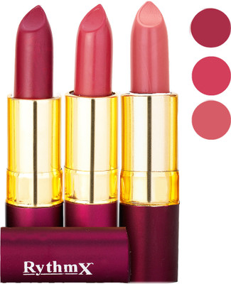 

Rythmx Matte Lipstick Combo 411 416 436(Multicolor)