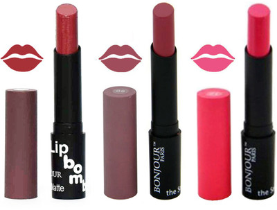 

Bonjour Paris Super Matte Lipstick Combo 154(Multicolor,, 10.5 g)