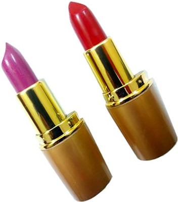 Rythmx Golden Lipstick 19 47(Fuchsia Shine, Sensuous Red, 8 g)