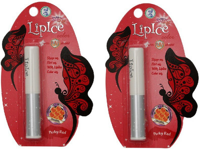 

Lipice Lip Color Perky Red- Pack of 2 (2.3 g each)(Red, 4.6 g)