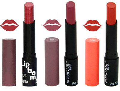 Bonjour Paris Super Matte Lipstick Combo 157(Multicolor,, 10.5 g)