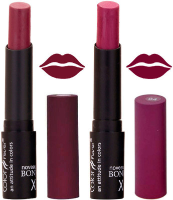 

Color Fever Wine Creamy Matte Offer Lipstick Set-03-04(Wine, Purple, 7 g)