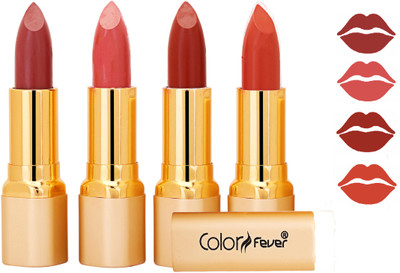 

Color Fever Exclusive Long Lasting Intense Wear Matte Lipstick (Multicolor) 96(Mauve, Peach, Dry Orange, Brick Orange, 16.8 g)