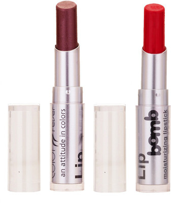 Color Fever Creamy Matte Limited Offer77160077Brown, Red Lipstick Set(Brown, Red, 6.4 g)