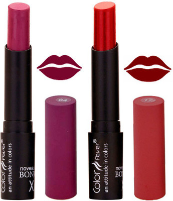 

Color Fever Purple Creamy Matte Lipstick-04-17(Purple, Maroon, 7 g)