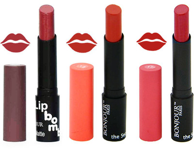 

Bonjour Paris Super Matte Lipstick Combo 201(Multicolor,, 10.5 g)