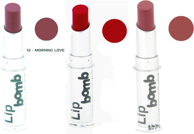 Color Fever Bomb Matte Lipstick 10-11-12(Mocha, Crimson, Rose Blush, 12 g)