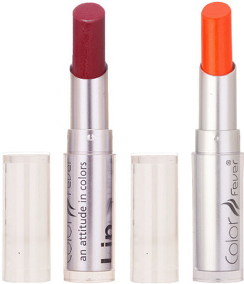 

Color Fever Creamy Matte Limited Offer77160028Maroon,Neon Orange Lipstick Set(Maroon, Neon Orange, 6.4 g)