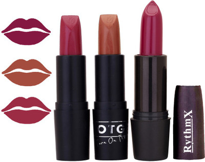 

Rythmx OTG Mazanta Pink,Brown,Wine, Colour Shades Lipstick 2(Multicolor,)