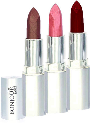 

Bonjour Paris Professional 043 Coffee,Light Pink,Dark Red Lipstick(Coffee, Light Pink, Dark Red, 11.4 g)