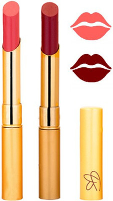 

Rythmx Peach+Mahroon Color Lipstick Combo 228(Multicolor,)