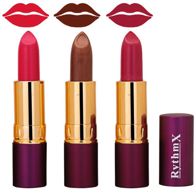 

Rythmx Rich creme Lipstick In baby Pink,Brown,Purple Shades 565(Pink)