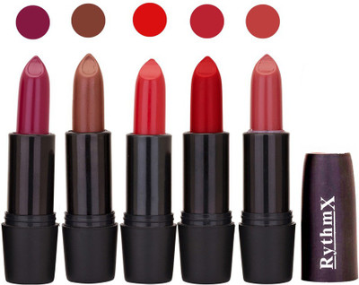

Rythmx Hi-Defination Matte Lipstick (Pack of 5) 2184(Multicolor,, 20 g)