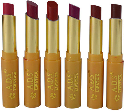 

ADS Glossy & Shine Lipstick Pack of 6(GPTGP-A4, 3 g)