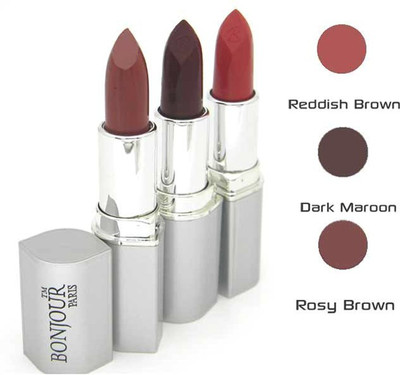 

Bonjour Paris Mahroon Lipstick Combo 67 41 13(Multicolor,, 12 g)