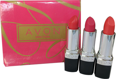 

Avon Ultra Color pack of 3 lipstick with pouch(Berry bright, wild ginger, lava love, 11.4 g)