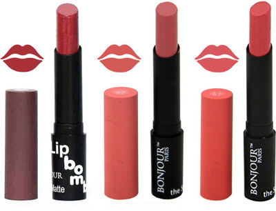 

Bonjour Paris Super Matte Lipstick Combo 146(Multicolor,, 10.5 g)