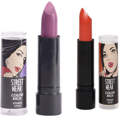 

Street Wear Mystic Mauve & Pink Pirouette Setof2 Lipstic(Multicolor, 4 g)