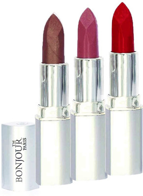 

Bonjour Paris Professional 079 Coffee,Light Pink,Red Lipstick(Coffee, Light Pink, Red, 11.4 g)
