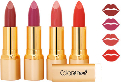

Color Fever Exclusive Long Lasting Intense Wear Matte Lipstick (Multicolor) 12(Mauve, Plum, Peach, Orange, 16.8 g)