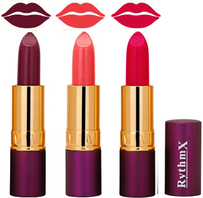 

Rythmx Rich creme Lipstick In Mauve,Peaches Pink,Redish Shades 557(Purple)