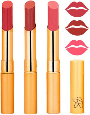 

Rythmx Mauve+Brik Red+Nude Color Lipstick Combo 330(Multicolor,)