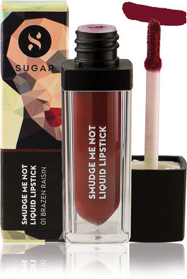 

Sugar SMUDGE ME NOT LIQUID LIPSTICK - 01 Brazen Raisin (Burgundy)(01 - Brazen Raisin, 4.5 ml)