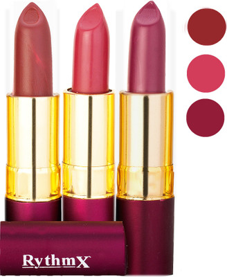 

Rythmx Matte Lipstick Combo 411 421 429(Multicolor)
