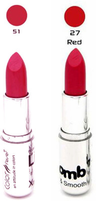 

Color Fever Red Lipstick combo 27 53(Red, Neon, 8 g)