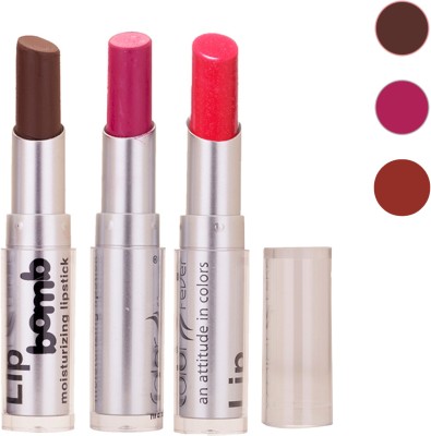 Color Fever New Delhi Girls Selected Color Lipstick 120(Purple, Brown, Pink, 9.6 g)