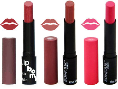 

Bonjour Paris Super Matte Lipstick Combo 133(Multicolor,, 10.5 g)