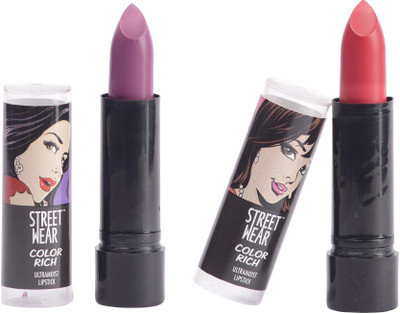 

Street Wear Mystic Mauve & Pink Persuasion Setof2 Lipstic(Multicolor, 4 g)